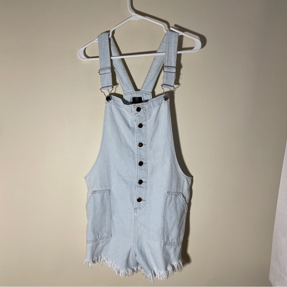 We Love Jeans Acid Washed Overall Shorts Size 38